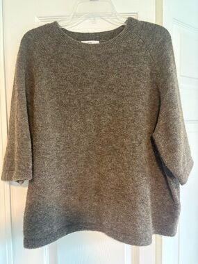 & Other Stories Cozy Wool-Blend Crewneck Sweater - Charcoal